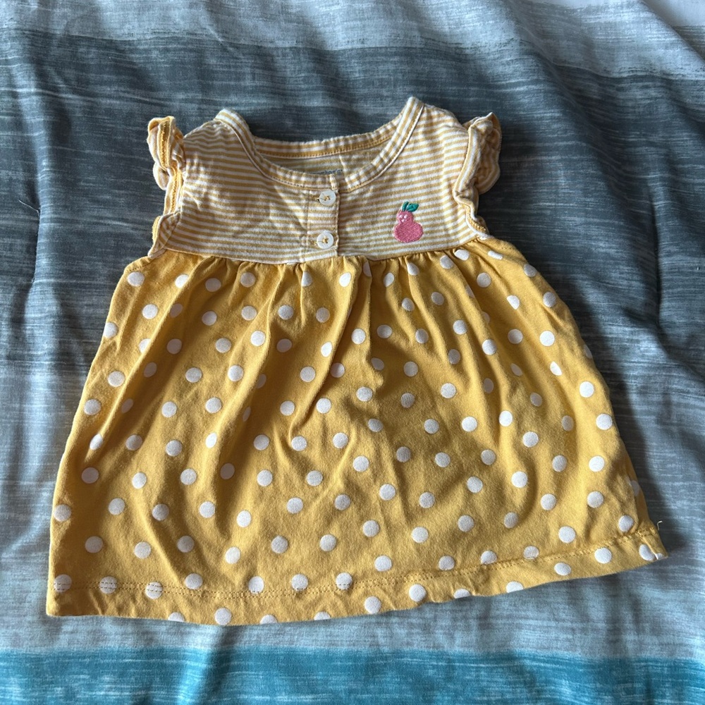 Carters 18 Month Yellow Polkadot Top
